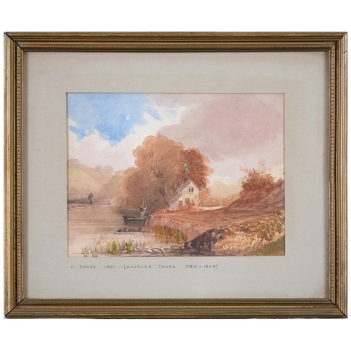 344 - Victor Noble Rainbird (1888-1936) - Eventide Picardy, signed and inscribed, watercolour, 24.5 x 35cm... 