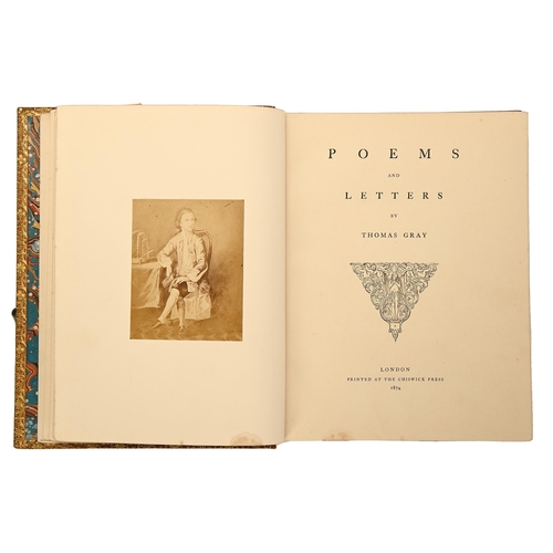 362 - Photographically Illustrated. Grey (Thomas) - Poems and Letters by Thomas Grey, mounted albumen prin... 