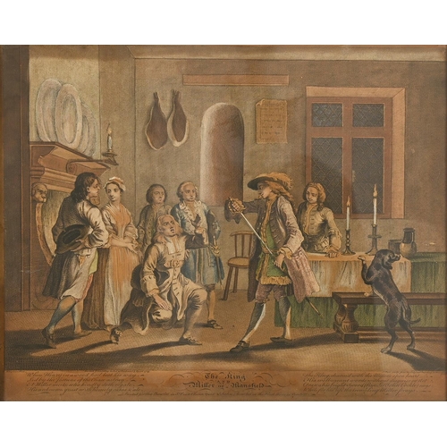 400 - Carrington Bowles, publisher - The Prodigal Son in Excess, mezzotint, 1775, hand coloured, 15.5 x 35... 