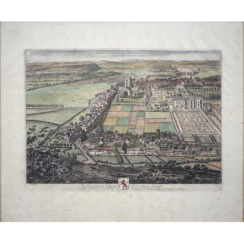 484 - Johannes Kip (1653-1722) after Leonard Knyff - The Prospect of Nottingham from Ye East, double page ... 