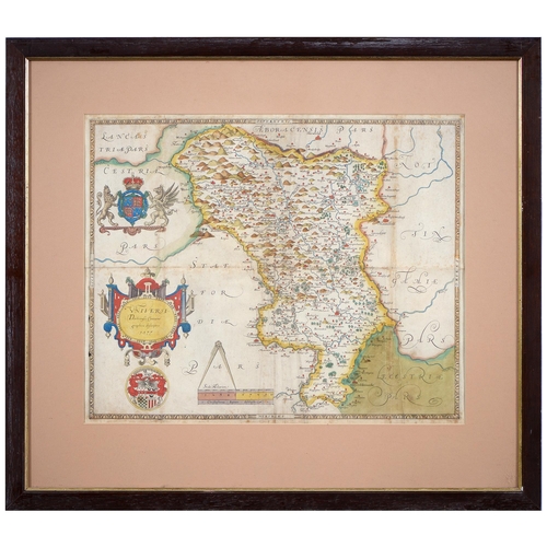 489 - Christopher Saxton - Derbyshire and six other English county maps, 17th - early 19th c, Notting... 