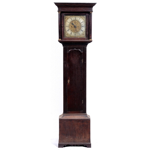 492 - An English oak eight day longcase clock, Joshua Alsop East Smithfield, early 18th c, the 12