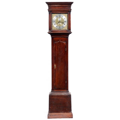 497 - An English oak thirty hour longcase clock, [John] Agar York, c1780, the 11