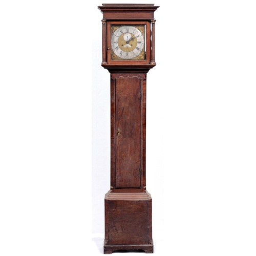 498 - An English oak eight day longcase clock, J R Malton, the 12