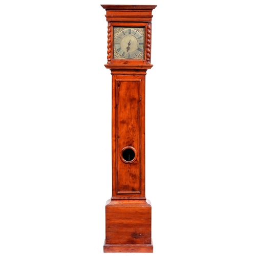 504 - An English yew wood thirty hour longcase clock, Thos Haden Rowley, early 18th c, the case 20th c, th... 