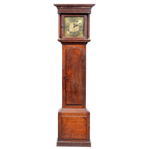 505 - A North Wales oak thirty hour longcase clock, Bridge Wrexham, late 18th c, the 11