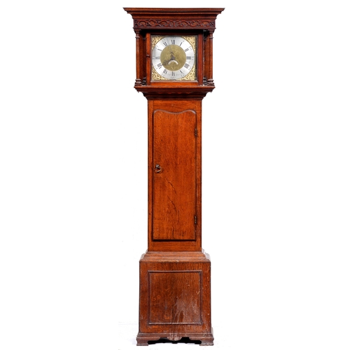 509 - An English oak thirty hour longcase clock, Will Snow, c1770, the 11