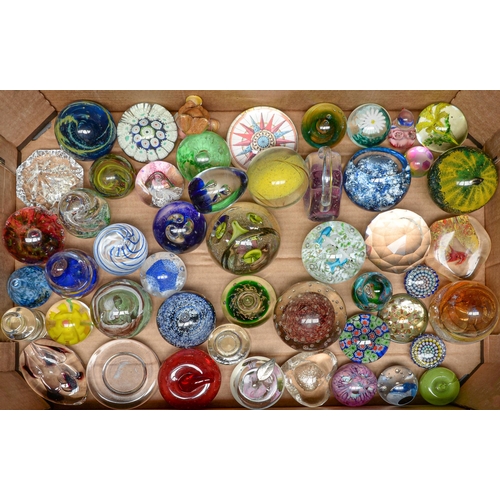 67 - A collection of millefiori and other glass paperweights, including Perthshire, Maltese and other Con... 