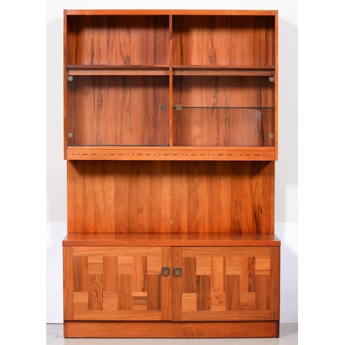 693A - A mid-century modern rosewood cabinet, c1970, 183cm h; 44 x 120cm