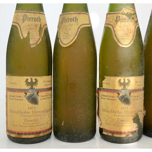 263 - Krughos Bornheiner Hahncehen Auslese 1976, (4) Monchhofer Himmelsjoch Neuburger-Traminer Eiswein 197... 