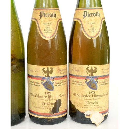 263 - Krughos Bornheiner Hahncehen Auslese 1976, (4) Monchhofer Himmelsjoch Neuburger-Traminer Eiswein 197... 