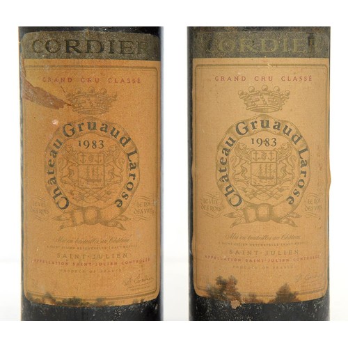 277 - Chateau Gruaud Larose 1983, 1974, 1977 and 1983 (2), Chateau Font-Bonnet 1983, Chateau la Lagune 198... 