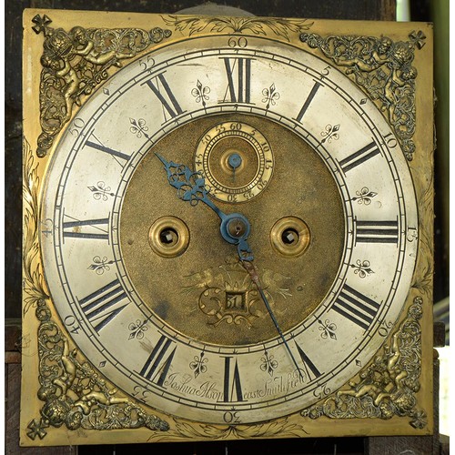 492 - An English oak eight day longcase clock, Joshua Alsop East Smithfield, early 18th c, the 12