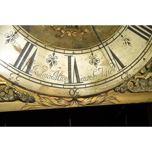 492 - An English oak eight day longcase clock, Joshua Alsop East Smithfield, early 18th c, the 12