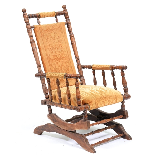 1006 - An American rocking chair, c1900