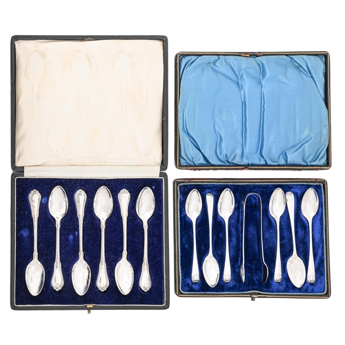 353 - A cased set of six George V silver teaspoons, by the Gorham Manufacturing Co, Birmingham 1921, cased... 