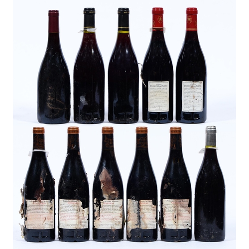 437 - Gigondas Domaine Grand Romane 2013, five bottles, Bosquet des Papes 2005, two bottles, Chateauneuf d... 