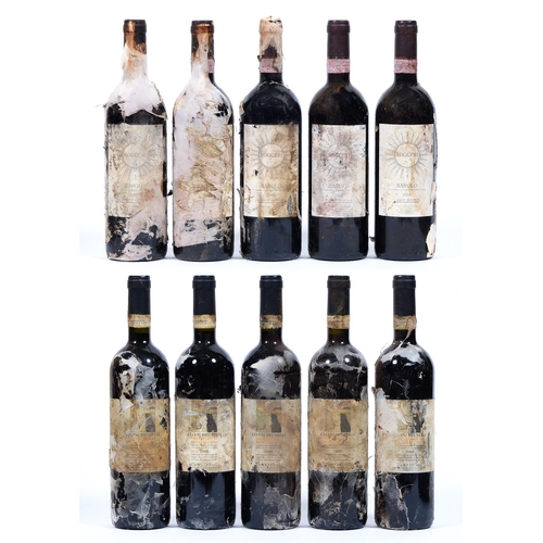 452 - Roggeri Barolo, 2006, Ciabot Berton, five bottles, Gianni Brunelli, 2008 Brunello di Montalcino, fiv... 