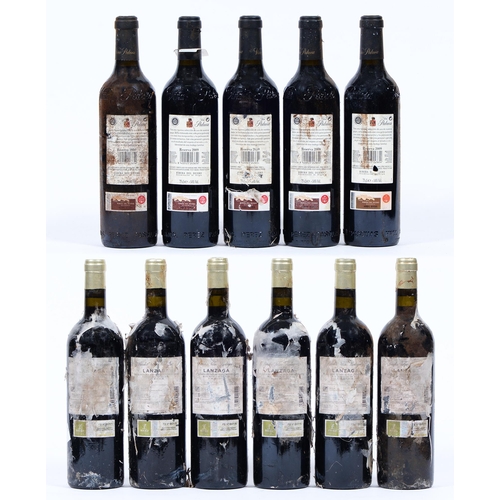 453 - Lanzaga Rioja, 2009, six bottles, Pedrosa Reserva 2009, four bottles, levels good (10)... 