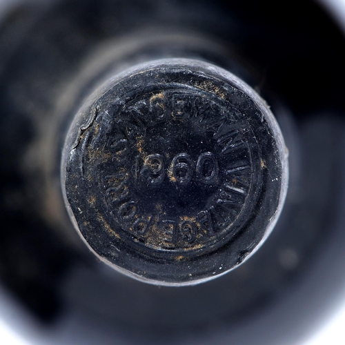 467 - Sandeman Vintage Port, 1960, one bottle, branded foil capsule, label fair, level bottom neck... 