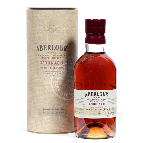 468 - Aberlour A'Bunadh Highland Single Malt Scotch Whisky, Batch 50, original cask strength, one bottle, ... 