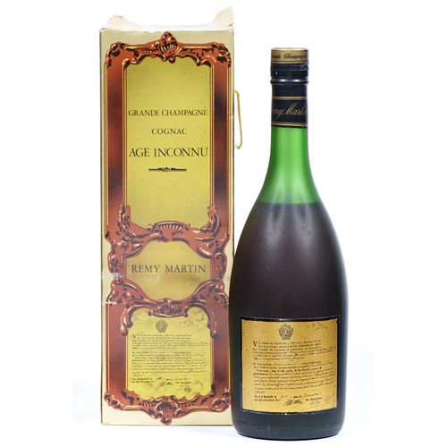 469 - Remy Martin Age Inconnu Grande Champagne Cognac, No D53602, one bottle, original card box, label goo... 