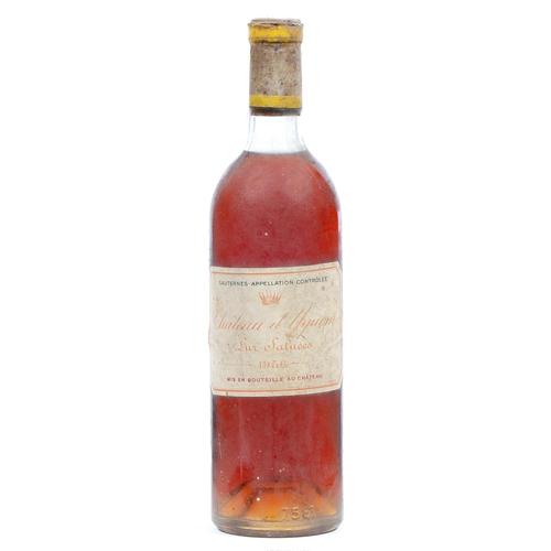 470 - Chateau d' Yquem Lur Saluces, 1956, one bottle, C.B., foil capsule intact, label fair to good, level... 