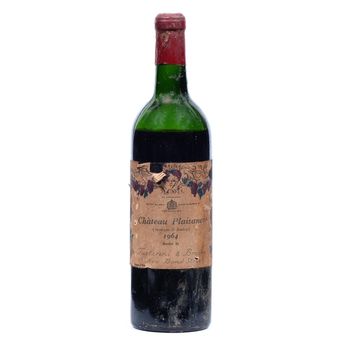 471 - Chateau Plaisance 1964, Montagne St Emilion, one bottle, bottled by Justerini & Brooks, New Bond... 