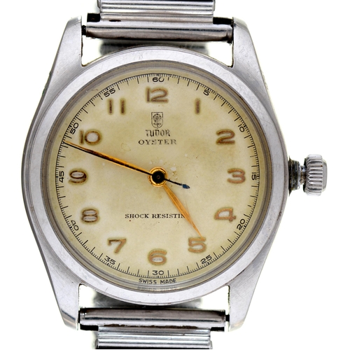 51 - A Rolex Tudor stainless steel gentleman's wristwatch, Oyster, marked on winding crown Patent Oyster,... 