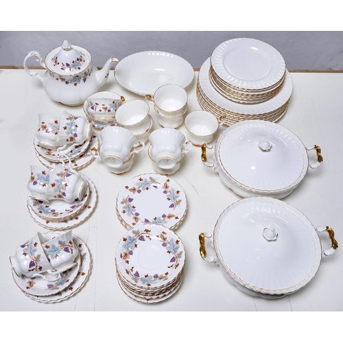 607 - A Royal Albert Lorraine pattern tea service, printed mark, etc