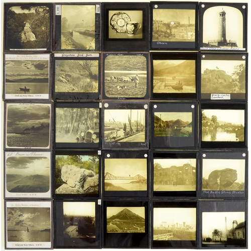 762 - Magic lantern slides and glass negatives. United Kingdom and Europe, mainly Derbyshire and Scotland,... 