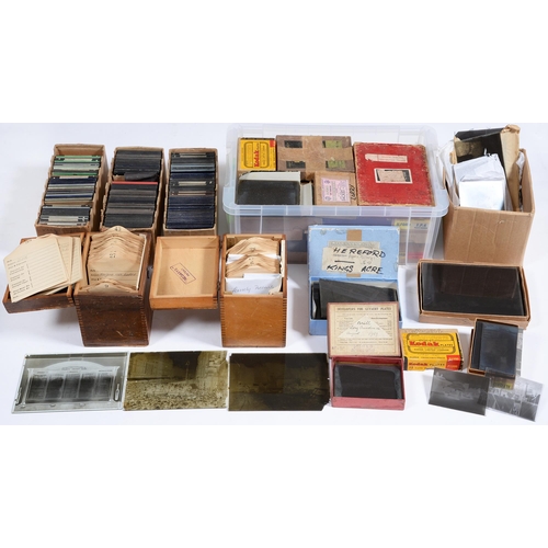 764 - A large quantity of glass plate negatives, including Paris, Eiffel Tower, Arc Triumph, Notre Dame an... 