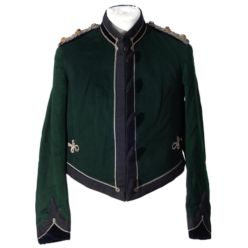 769 - Militaria. Uniform, Robin Hood Rifles Yeomanry Lieutenant Colonel's mess jacket and two waistcoats, ... 