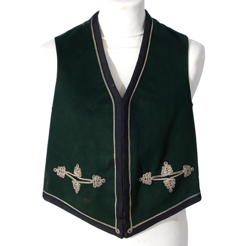 769 - Militaria. Uniform, Robin Hood Rifles Yeomanry Lieutenant Colonel's mess jacket and two waistcoats, ... 