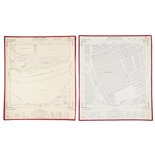 775 - Ordnance Survey, 1952 - 4 Editions. 1:1250 scale plans of Nottingham, approximately 280 sheets edged... 