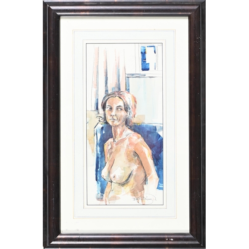 930 - David Naylor (1956 - ) - The Artist's Model, signed, watercolour, 46.5 x 21.5cm