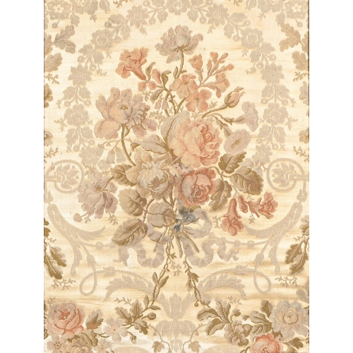 962 - A fragment of the floral damask furnishing fabric from 3 Grafton Street, Westminster, the home of Ma... 