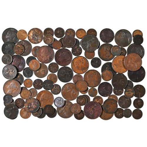 141 - Victoria, Copper, 1d, including 1841, 1859(2), mostly Fine-VF (18); ½d (8); ¼d (5); &f... 