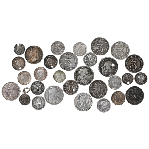 181 - Maundy oddments, Pennies 1779, 1795; 2d 1831, 1838(2), 1844, 1854, 1863, 1871, 1873; Threepence 1762... 