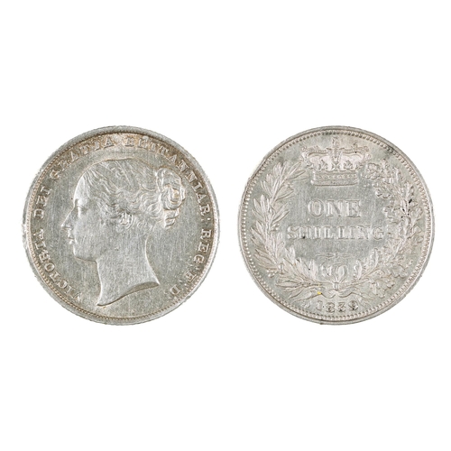 420 - Queen Victoria, Shilling, 1839 EF-good EF