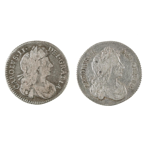 427 - Charles II, Sixpences, 1674 vg/Fine; 1676 Fine (2)