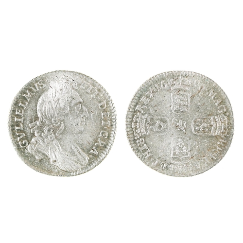 428 - William III, Sixpence, 1696, choice, almost BU