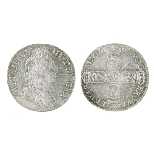 429 - William III, Sixpence, 1697, choice, almost BU