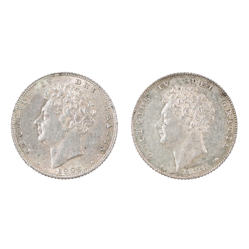 455 - George IV, Sixpences, 1826 good EF+; 1828 good EF (2)