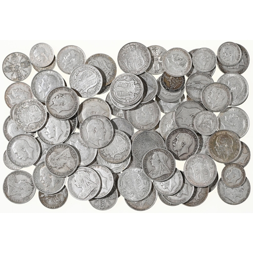 89 - United Kingdom, Sterling silver coinage, mostly George V (1kg)