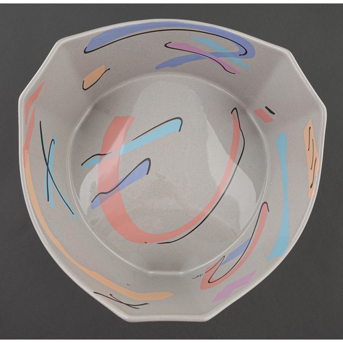 17 - Dorothy Hafner. A Rosenthal earthenware bowl, 1980's, 30 x 30cm, printed mark