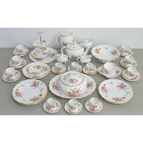 38 - An extensive Royal Crown Derby Posies pattern dinner service, printed marks