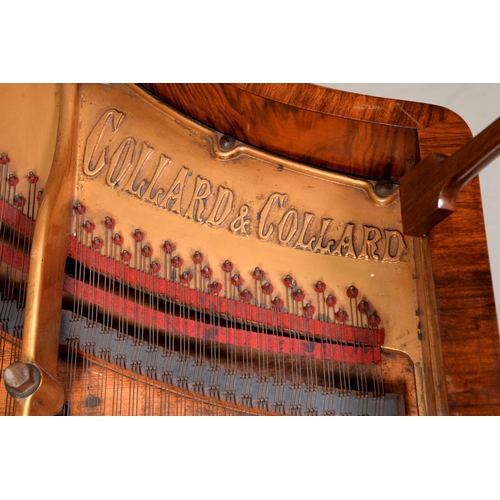 770 - A Victorian figured walnut 5ft 6in grand piano, Collard & Collard, London, No 15675, branded Sel... 