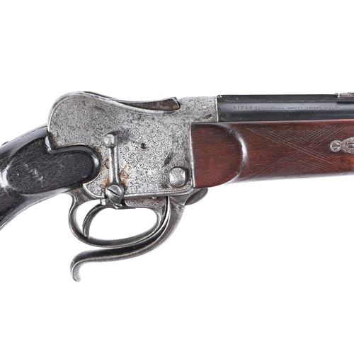 1030 - A .450 bore single shot sporting rifle, Westley Richards patent, RIFLE FOR No 2 CASE / HENRY'S PATEN... 