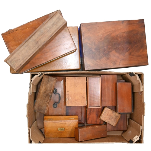 1046 - Miscellaneous Victorian and later mahogany and other boxes and instrument cases